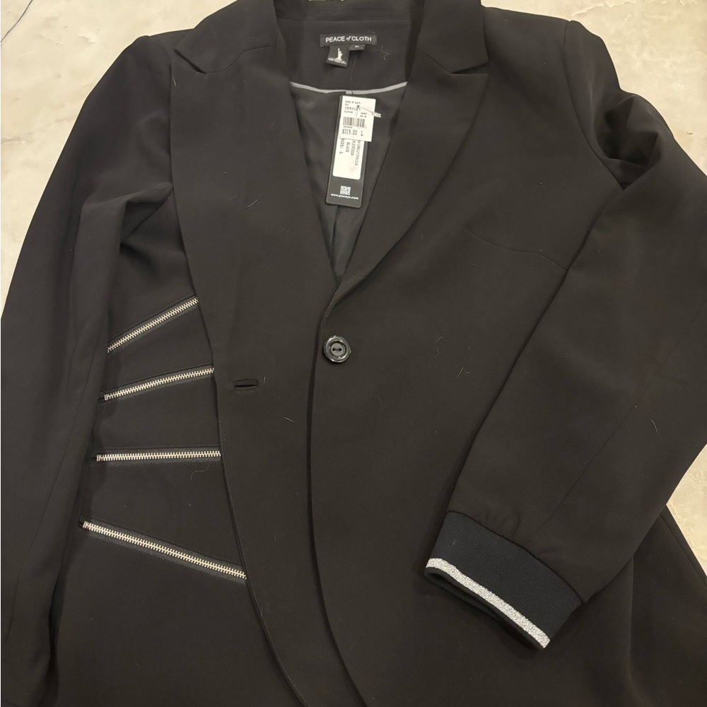Peace of Cloth Elegant Black Jacket